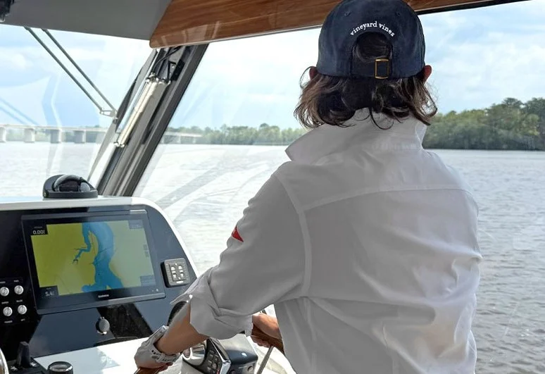 MJM yacht helm station with intuitive controls