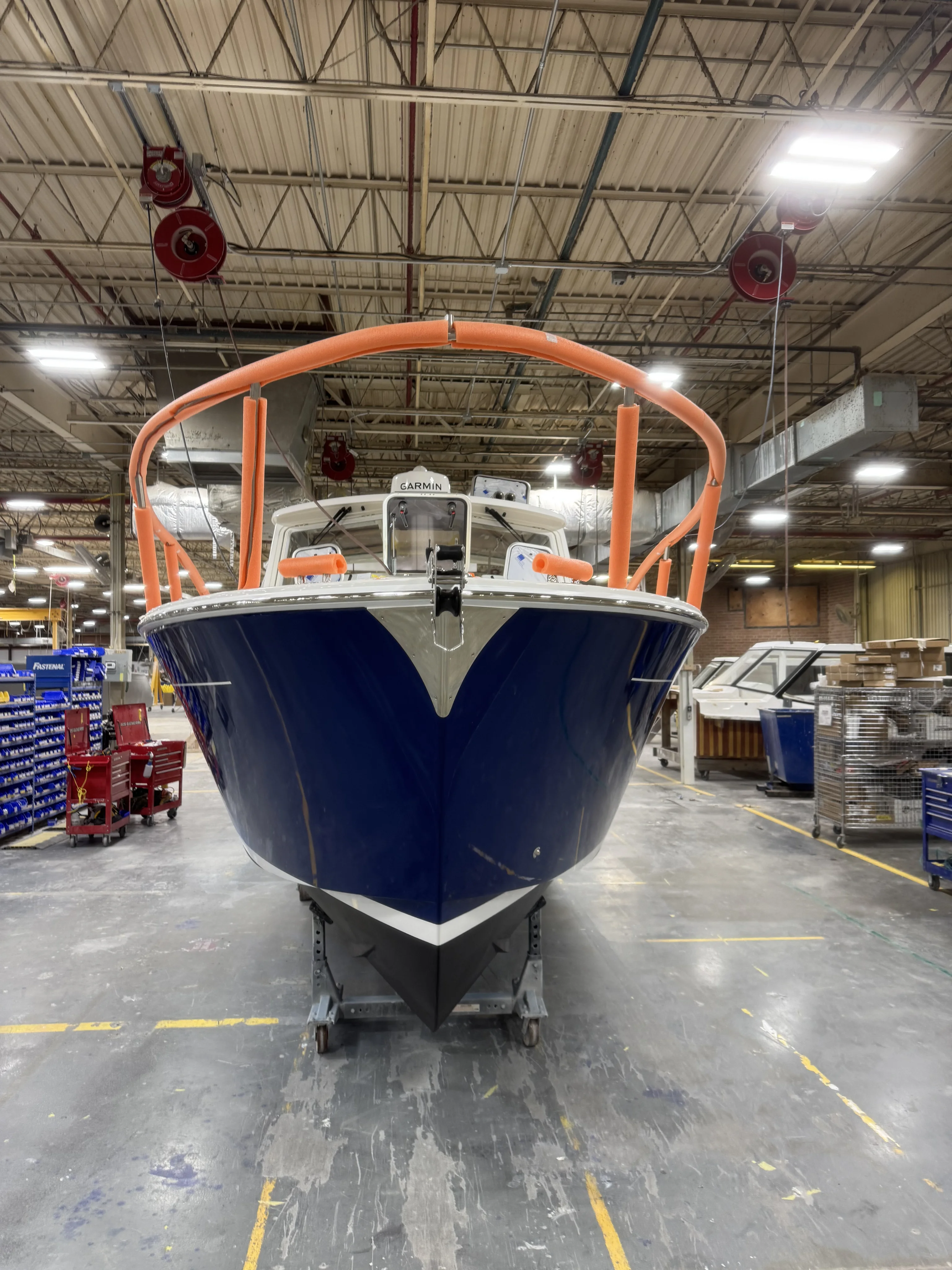 MJM craftsmen building a yacht in North Carolina