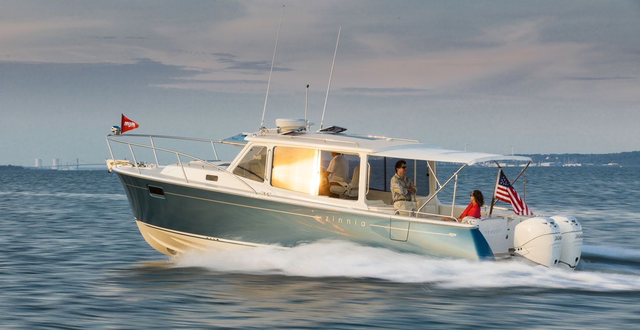 We Test the New MJM 35z with Twin Outboards. WOW!