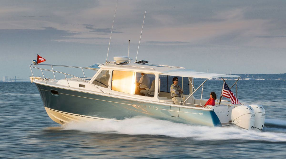 We Test the New MJM 35 with Twin Outboards. WOW!