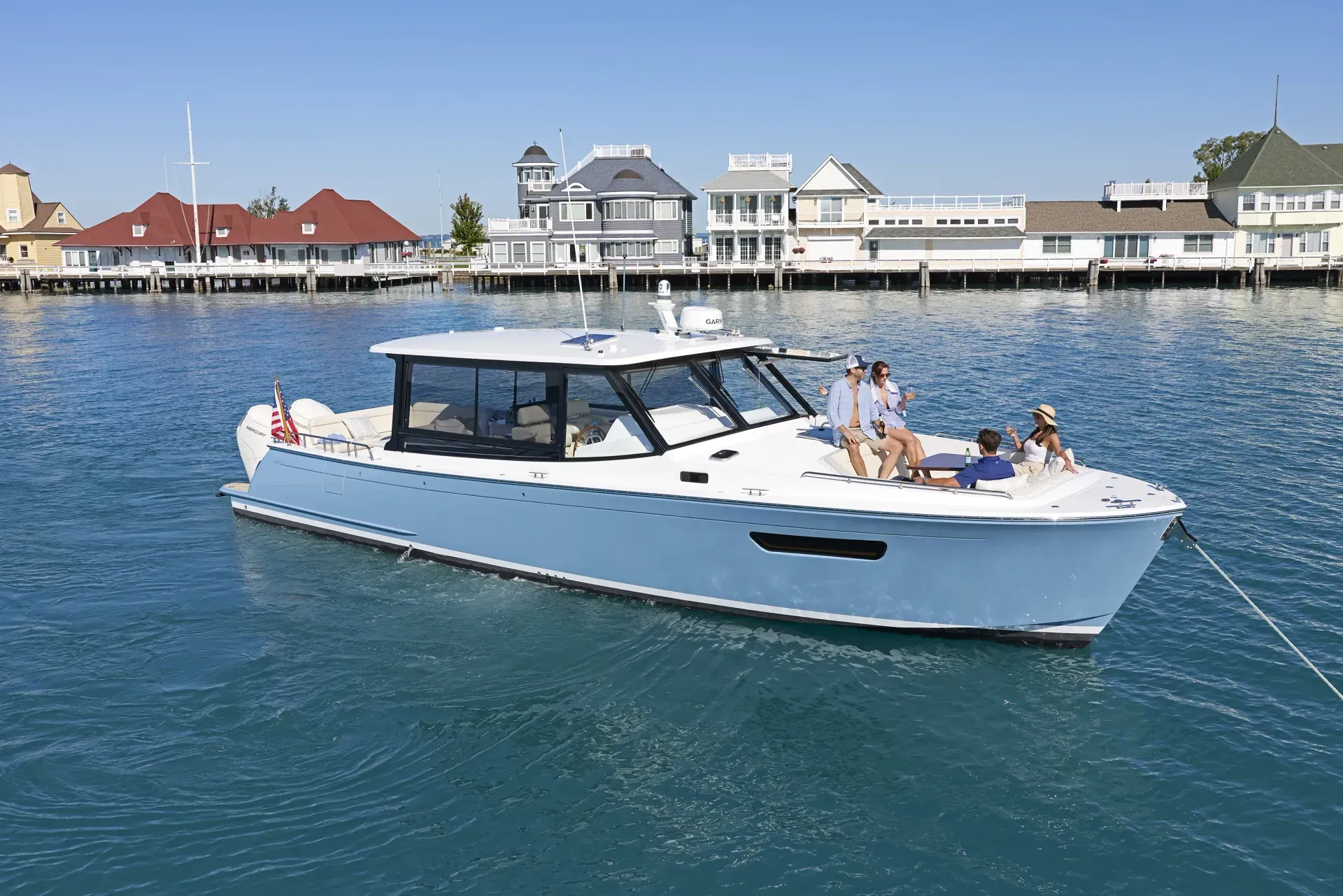 MJM yacht owner enjoying time on the water
