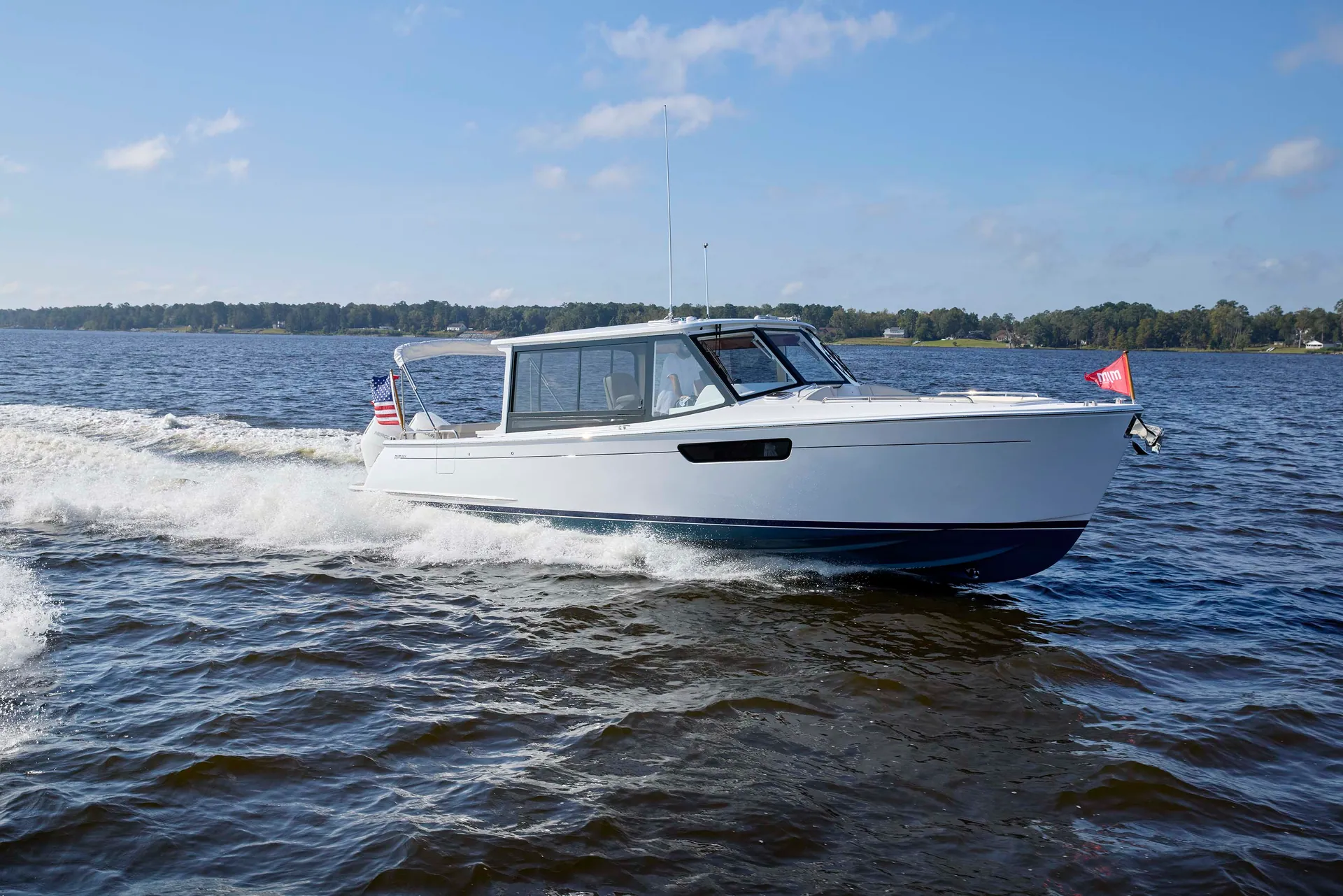 MJM 38X on the water