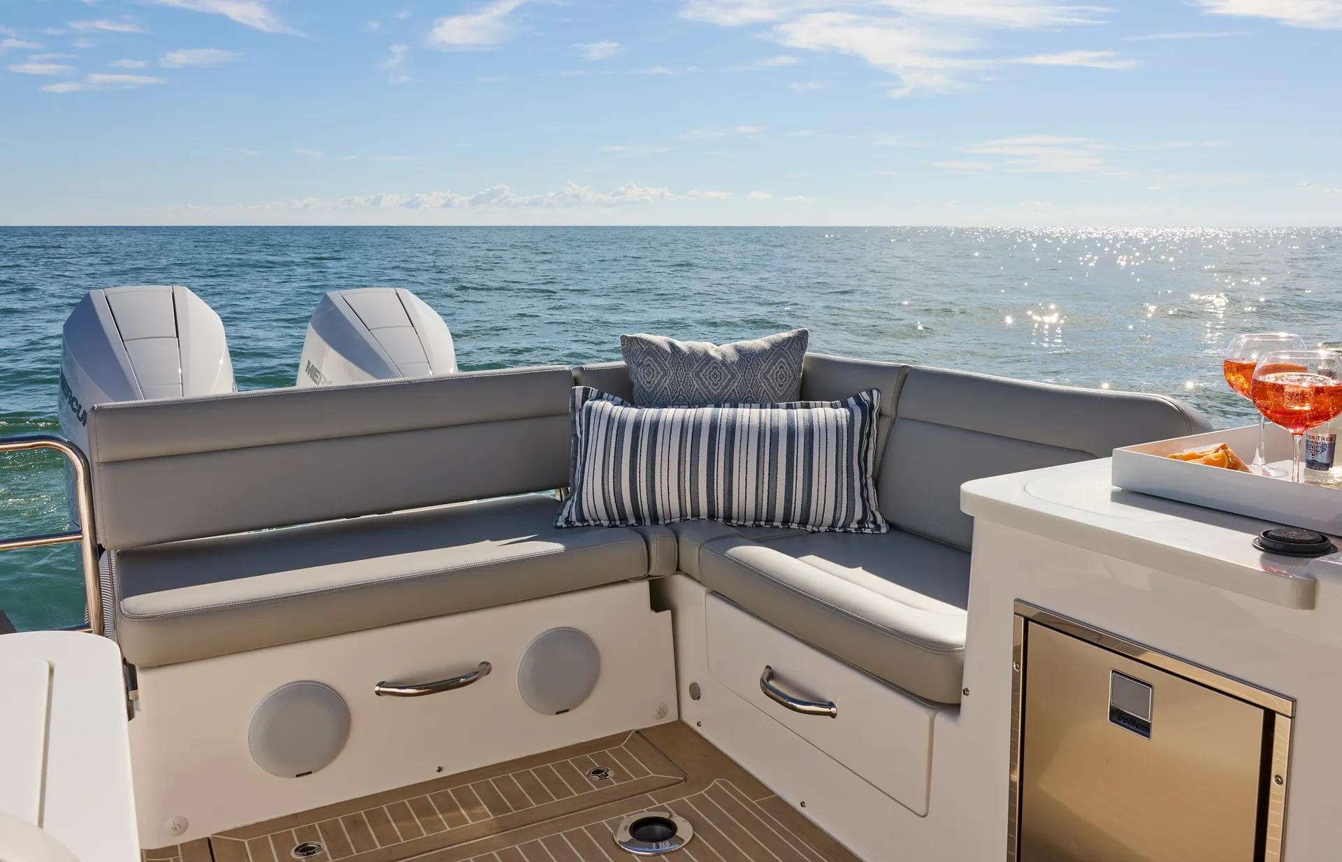 MJM yacht cockpit with premium seating